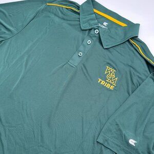 Colosseum Men's College of William & Mary Tribe Golf Polo, Size XL, Green/Gold‎